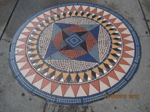 Mosaico nas calçadas em Vancouver